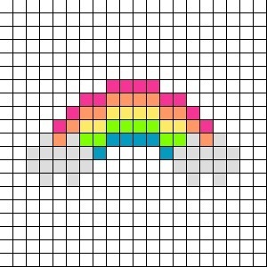アイロンビーズの虹 と図案 アイロンビーズブログ